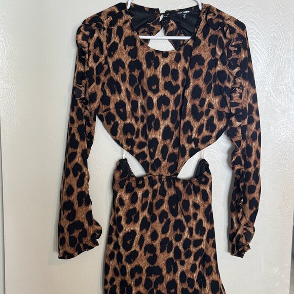 Fashion Nova Dresses & Skirts - 3/for$10🍒 FASHION NOVA Leopard Dress, Open Back (Large) 🐅 NEW w/o tags